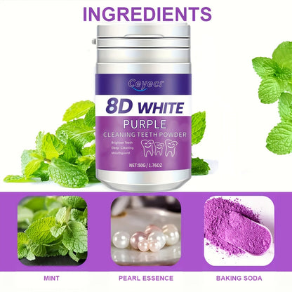 8D White Purple Radiance Teeth Whitening Powder